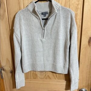 Cupcake Cozy Cream Half-Zip Sweater
